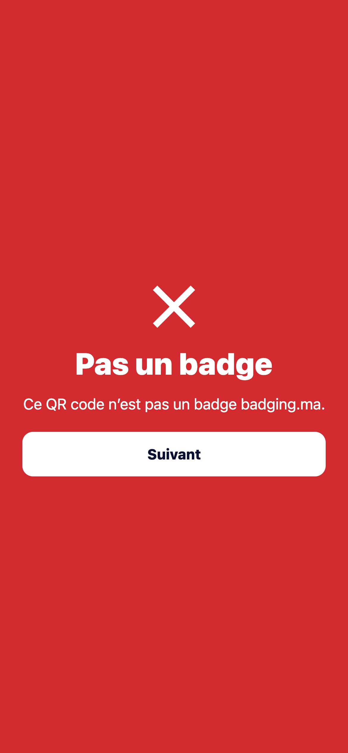Checking phone: badge refused